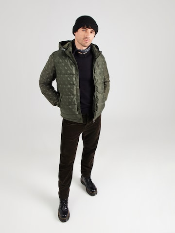GUESS Демисезонная куртка в Зеленый