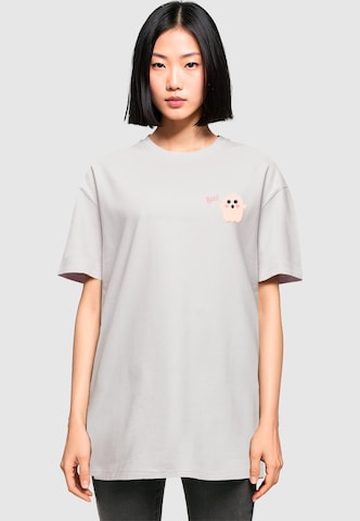 Merchcode Oversized Shirt 'Halloween - Boo Ghost' in Purple: front