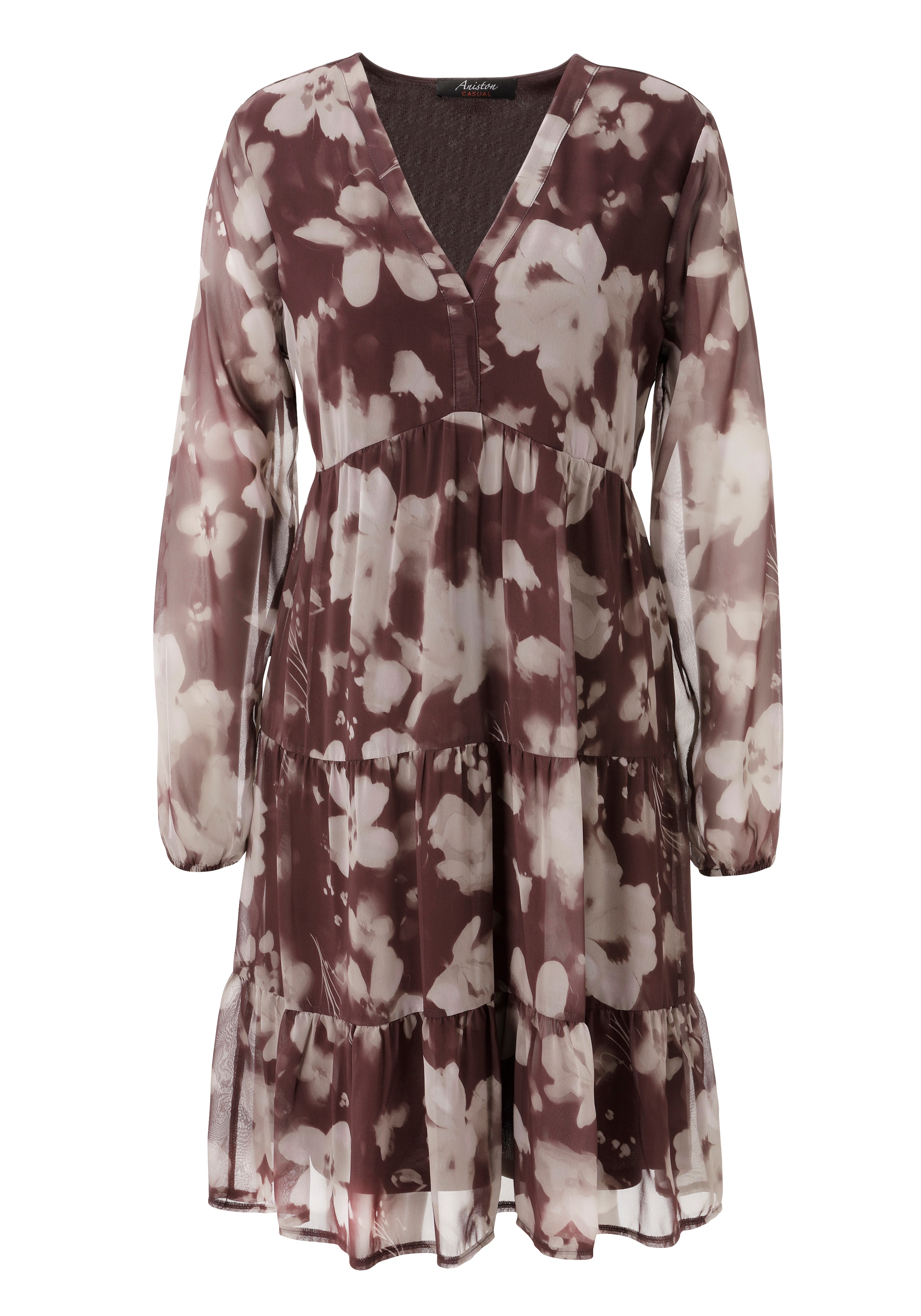 Aniston CASUAL Blusenkleid in Beige: Vorderseite