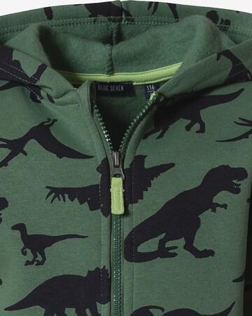 BLUE SEVEN Zip-Up Hoodie in Green