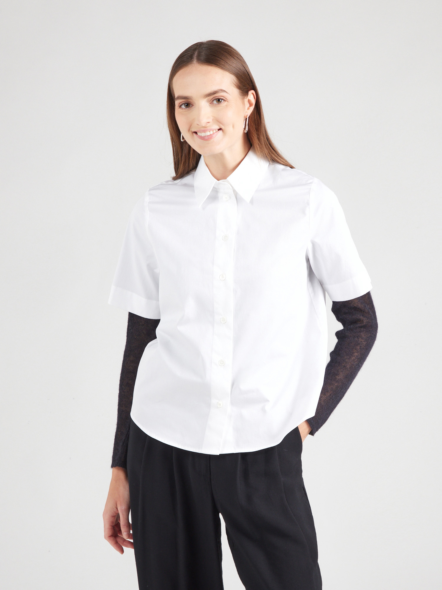 Chemisier Femme Seidensticker - 96% Coton, 4% élasthanne - Coupe Regular, Manches Longues, Uni - Stretch Confortable
