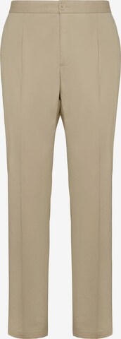 Coupe slim Pantalon à pince 'Pinces' Boggi Milano en beige : devant