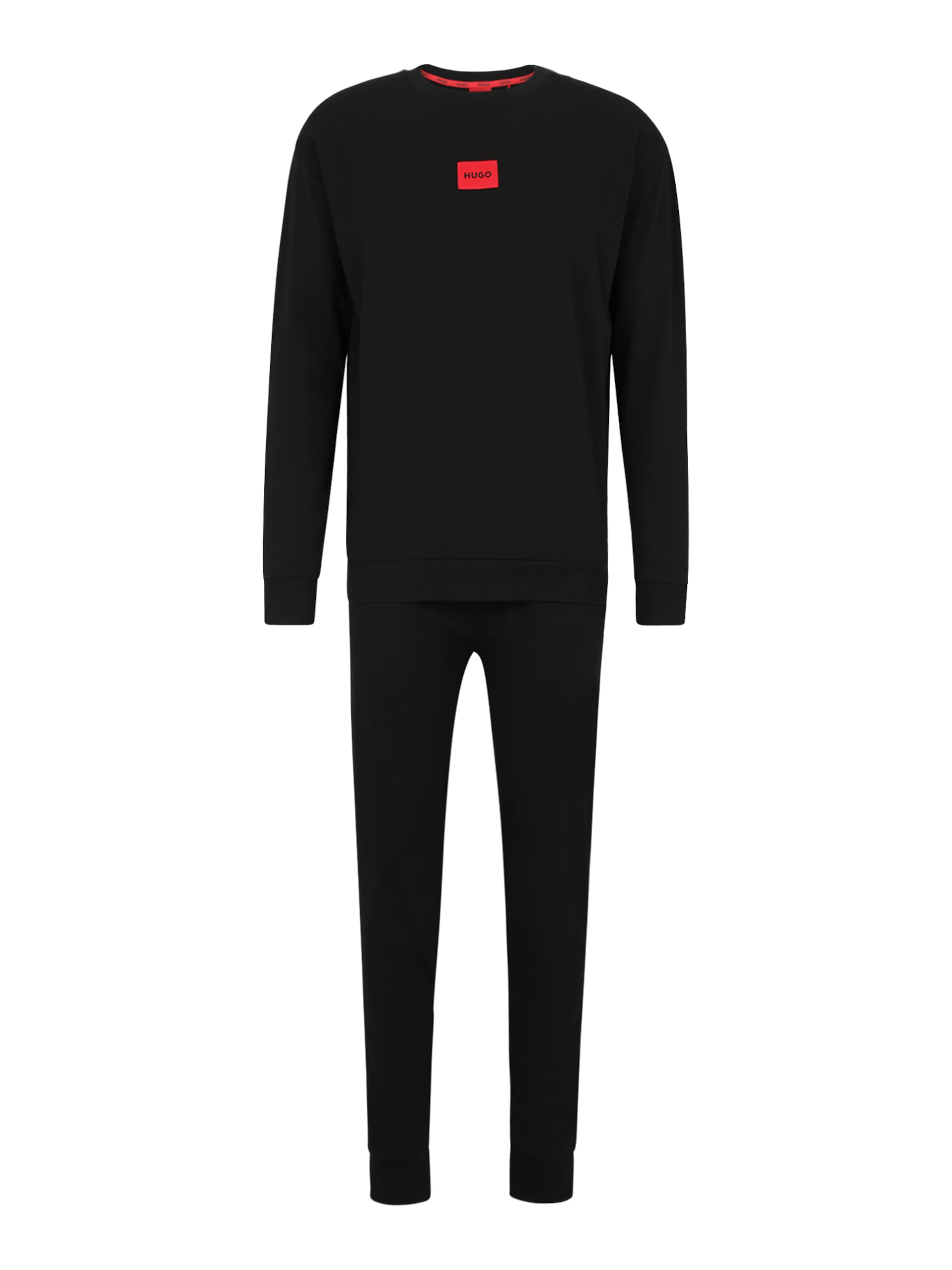 HUGO Pajamas long 'GALAXY' in Black: front