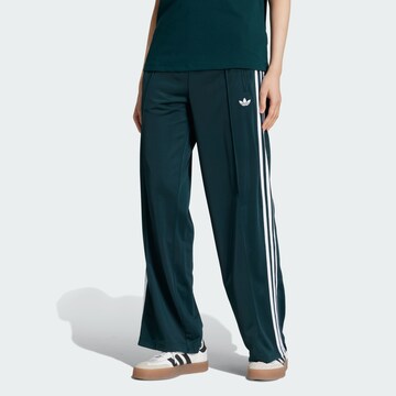 ADIDAS ORIGINALS Wide leg Trousers 'Adicolor Classic Firebird' in Green: front