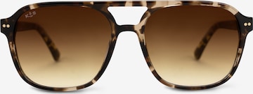 Kapten & Son Sunglasses 'Zurich Oversize Crystal Tortoise Brown' in Brown