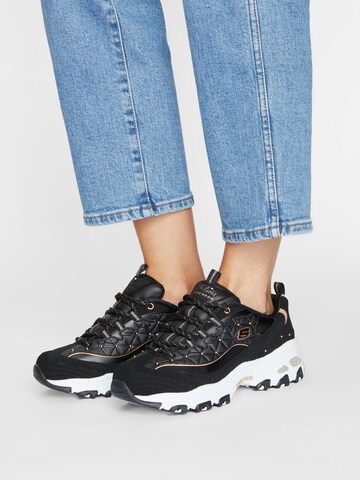 Baskets basses 'D'lites' SKECHERS en noir : devant