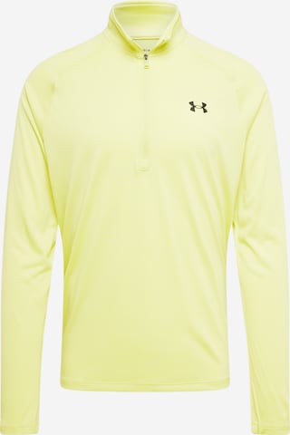 T-Shirt fonctionnel 'Tech' UNDER ARMOUR en jaune : devant