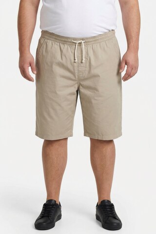 Men Plus Regular Broek in Beige