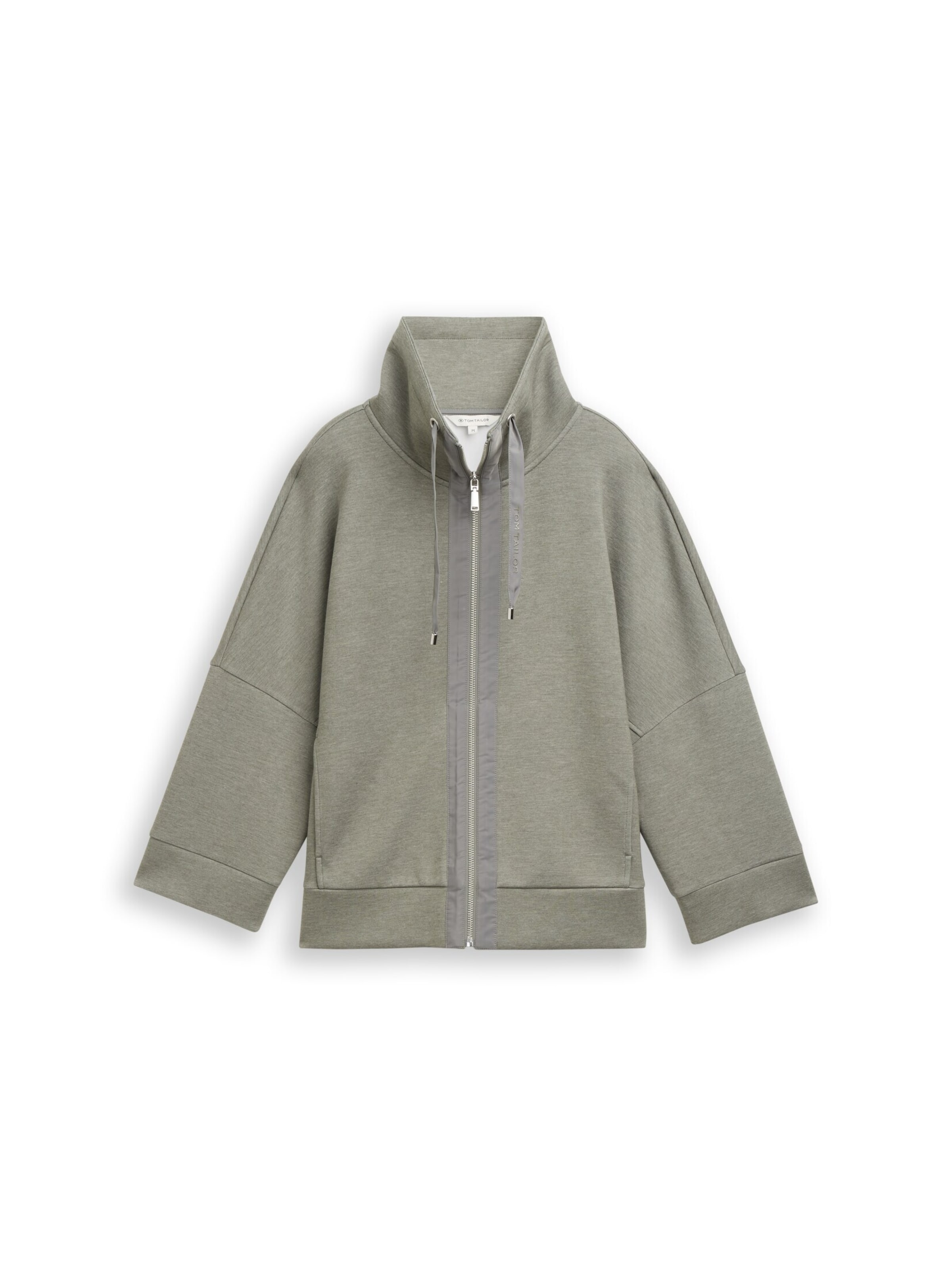 TOM TAILOR Sweatjacke in Grün: Vorderseite