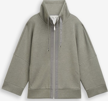 Veste de survêtement TOM TAILOR en vert : devant