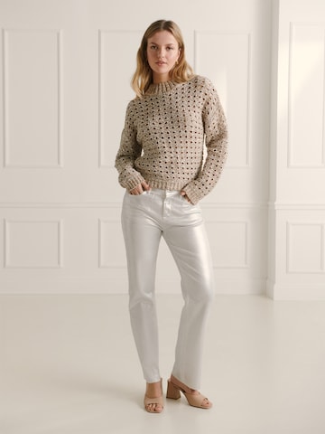 Guido Maria Kretschmer Women Regular Jeans 'Lucky' in Silver