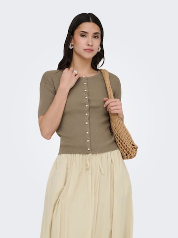 JDY Gebreid vest 'JDYGaby' in Grijs: voorkant