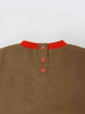 Maru + Bo Sweatshirt 'CORDUROY SWEATSHIRT WITH CONTRAST HEM' i brun