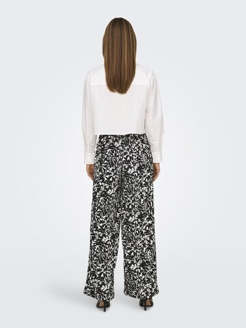 ONLY Wide leg Broek in Zwart