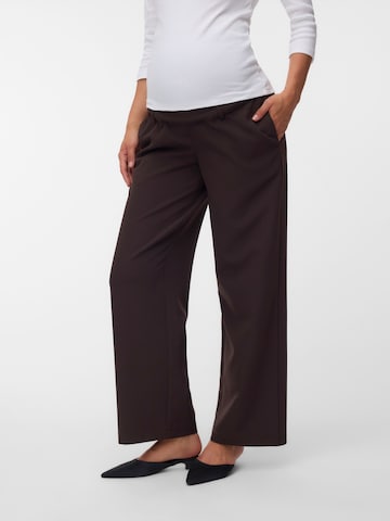 Wide Leg Pantalon 'VMMNAOMI' Vero Moda Maternity en marron : devant