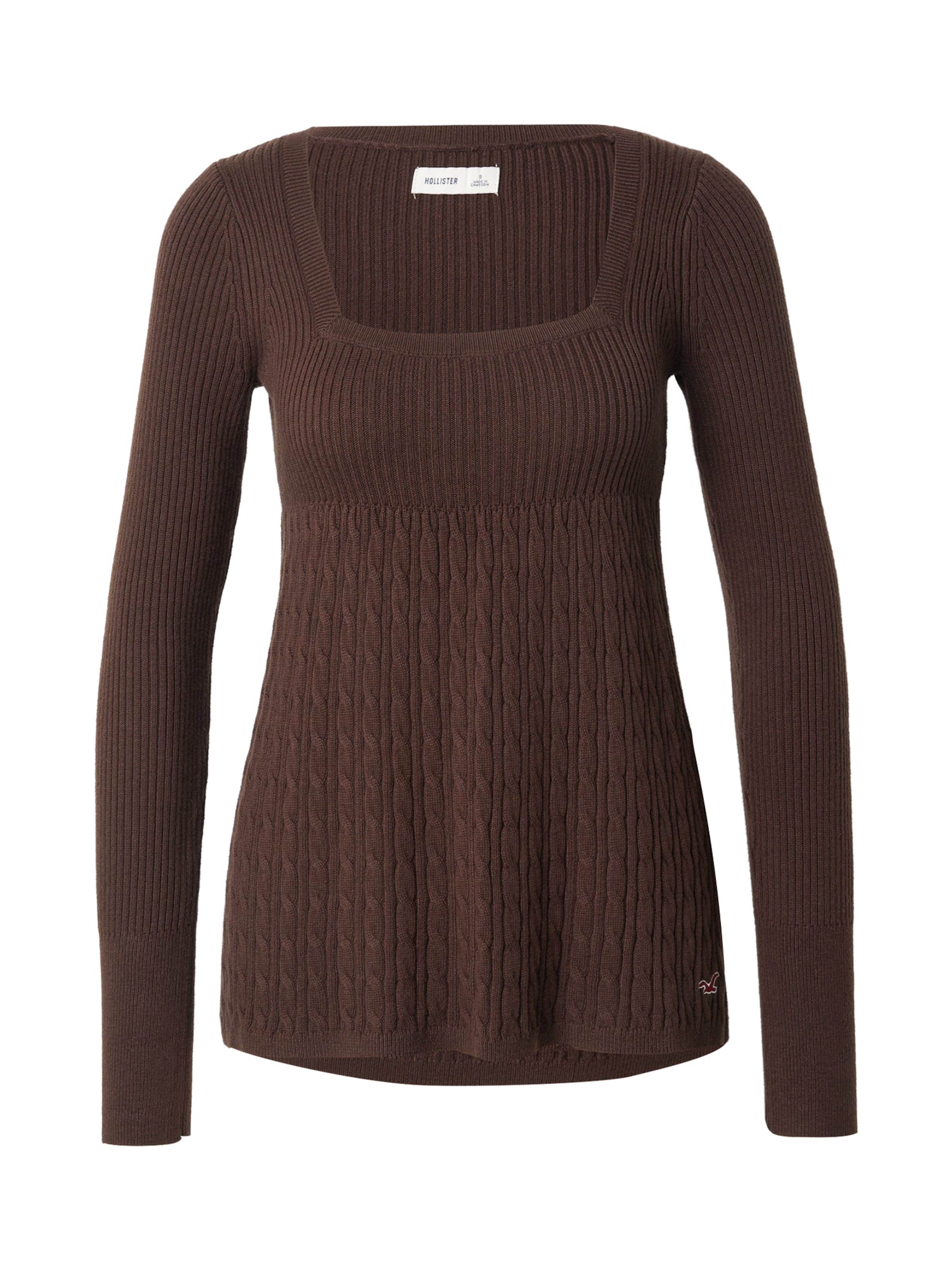 HOLLISTER Пуловер в кафяво: отпред