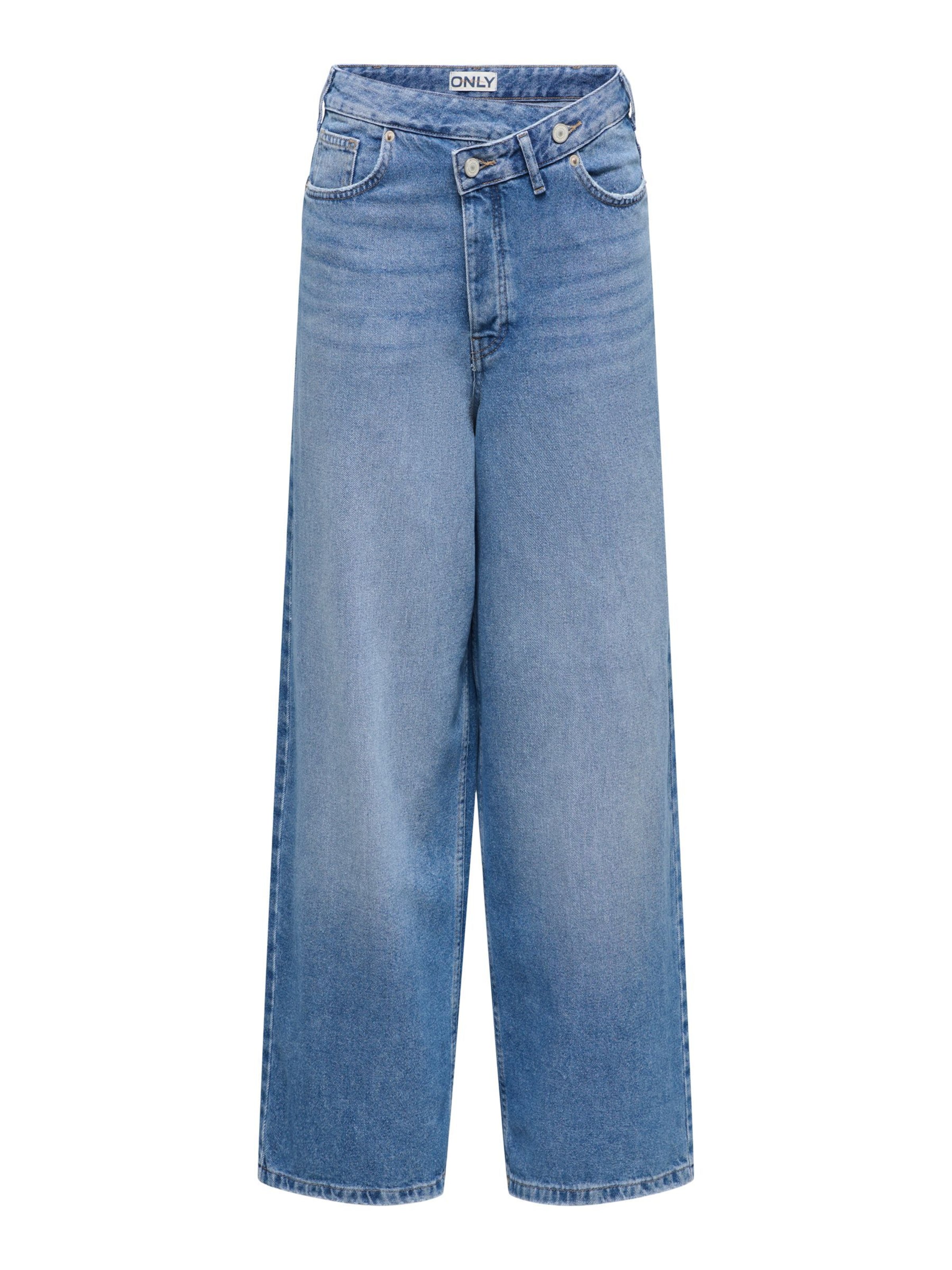 ONLY Baggy Jeans 'ONLElla-Amber' in Blauw: voorkant