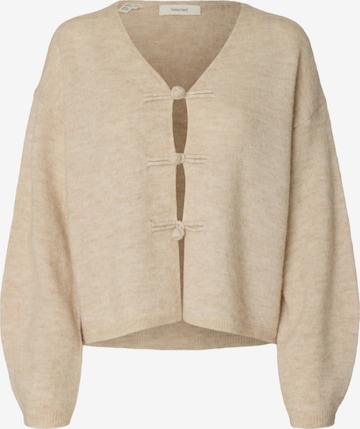 SELECTED - Cárdigan 'SLWLULU' en beige: frente