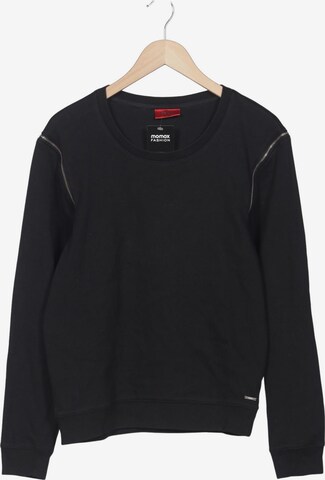HUGO Sweatshirt & Zip-Up Hoodie in M in Black: front