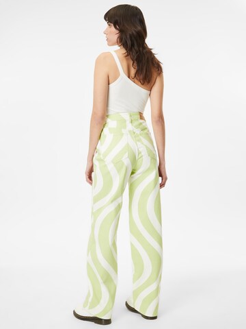 NA-KD Wide leg Jeans in Green