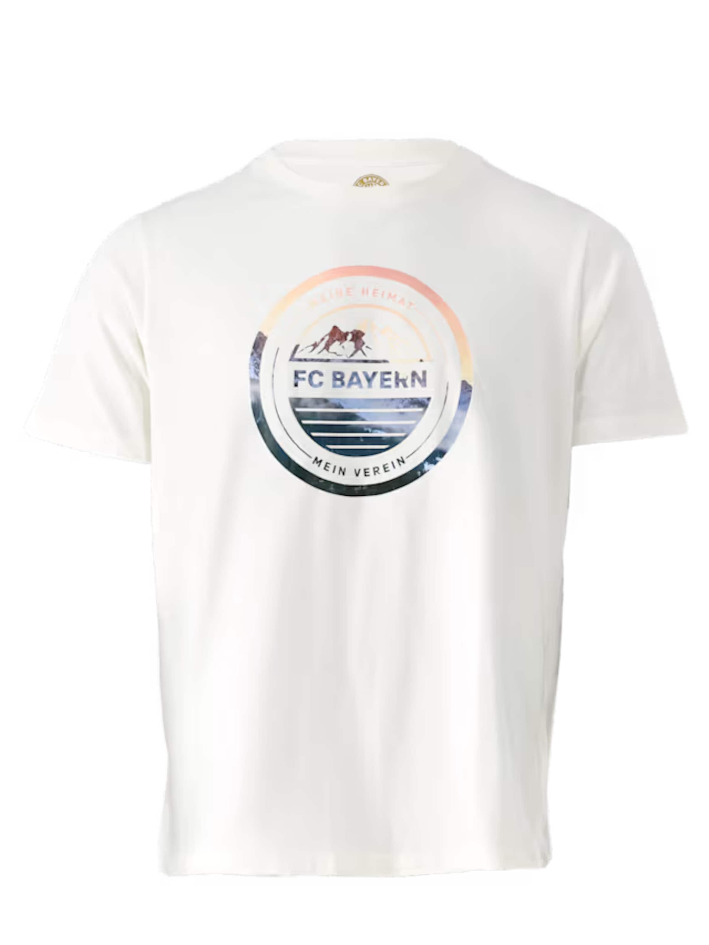 FC BAYERN MÜNCHEN T-Shirt Heimat in Weiß: Vorderseite