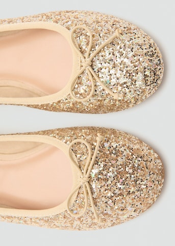 MANGO KIDS Ballet Flats 'Glit' in Gold