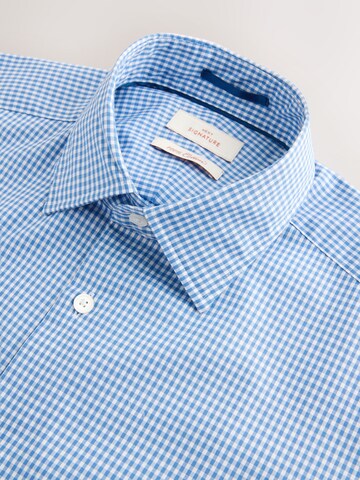 Coupe regular Chemise 'Signature' Next en bleu