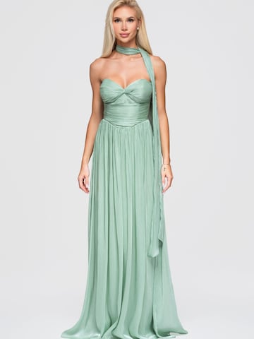 Ombre Abendkleid in Grün: Vorderseite