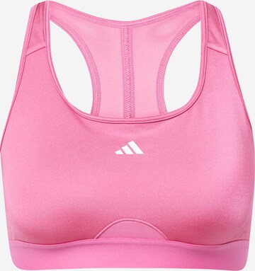 ADIDAS PERFORMANCE Bustier Sport-BH 'Powerreact Medium-Support' in Pink: predná strana