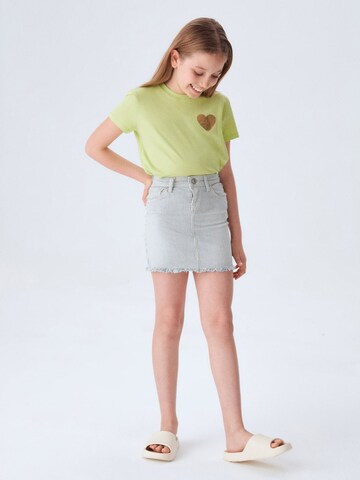 LTB Skirt 'Lime' in White