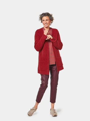 Goldner Knit Cardigan in Red