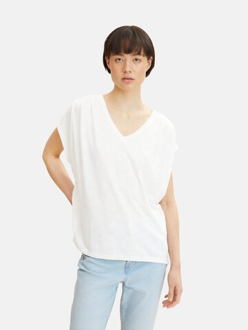 T-shirt TOM TAILOR en blanc : devant