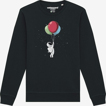 Sweat-shirt ' Little Balloon Astronaut ' Watapparel en noir : devant