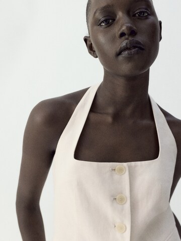 MANGO Telovnik 'Boreli' | bela barva