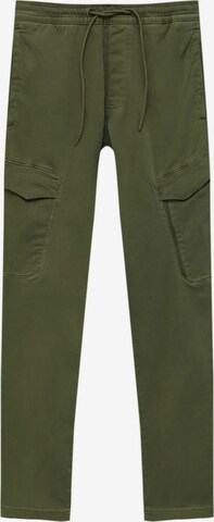 Regular Pantalon cargo Pull&Bear en vert : devant