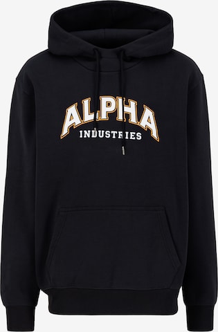 ALPHA INDUSTRIESSweater majica - crna boja: prednji dio