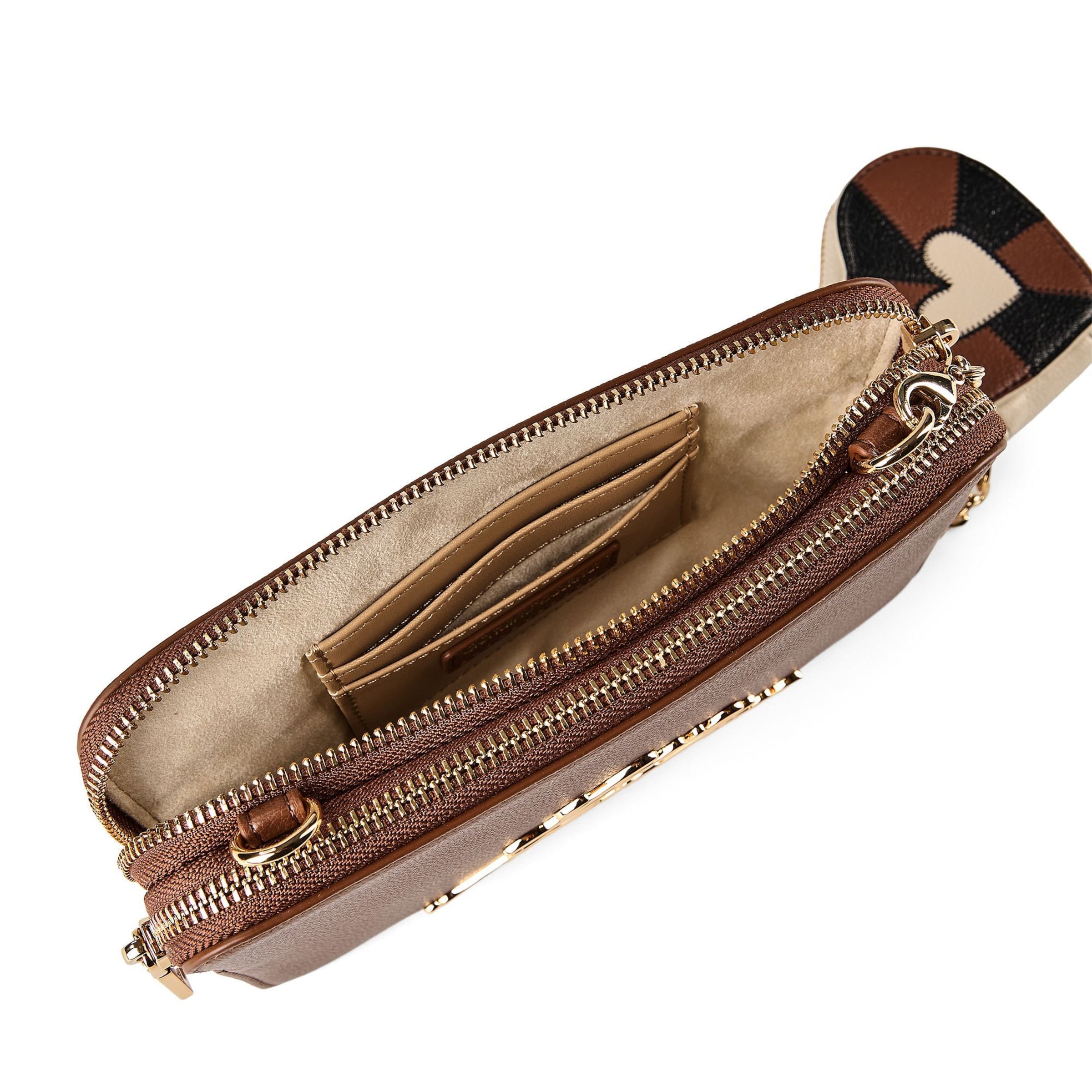 Sac à bandoulière 'Heart Charm ' Love Moschino en marron