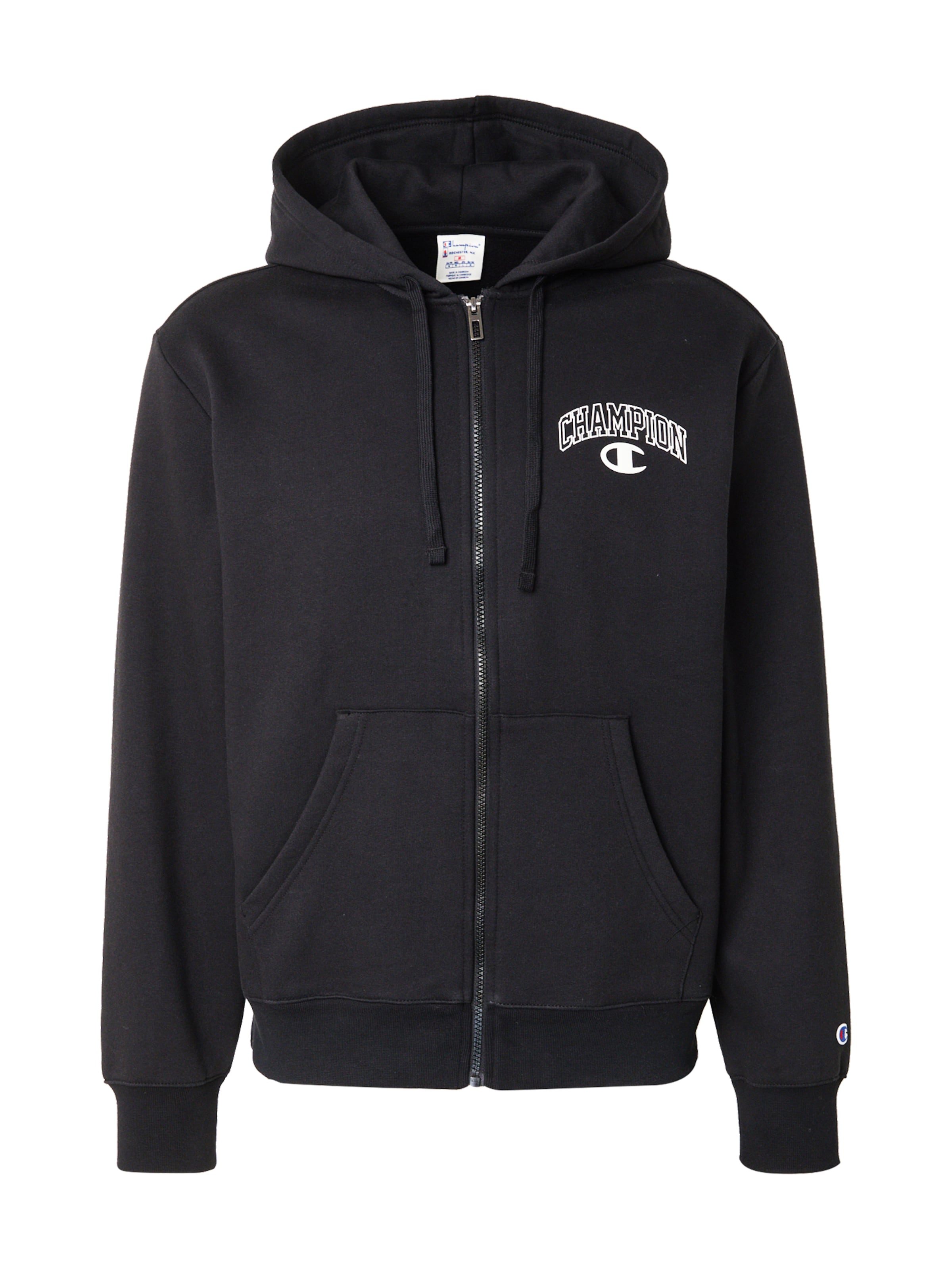 Giacca di felpa di Champion Authentic Athletic Apparel in nero: frontale