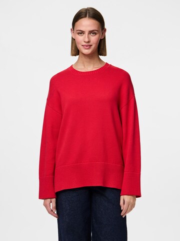 PIECES Trui 'PCAva' in Rood: voorkant