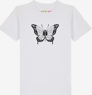 watabout.kids Shirt 'Schmetterling' in White: front
