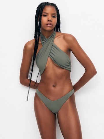 Pull&Bear Balconette Bikini felső - zöld: elől