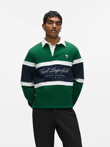 Karl Lagerfeld Sweatshirt 'Ikon' in Groen: voorkant