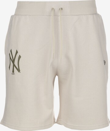 NEW ERA Regular Pants in Beige: front