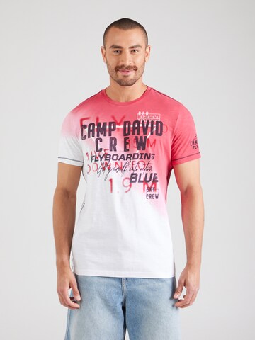 CAMP DAVID Shirt in Rood: voorkant