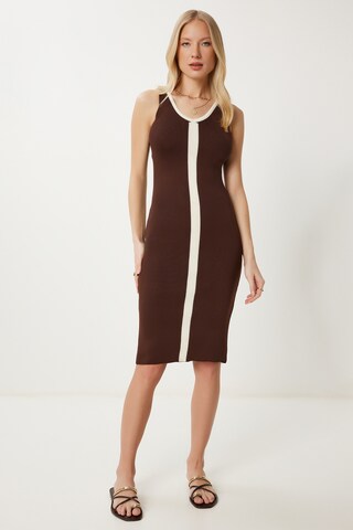 Happiness İstanbul - Vestido de punto en marrón