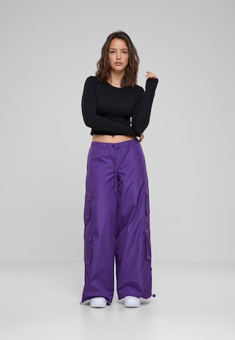 Wide Leg Pantalon cargo Urban Classics en violet