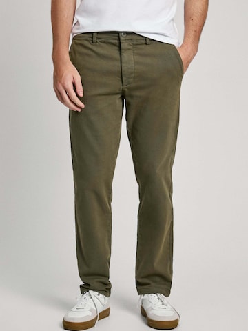 Pepe Jeans Slimfit Broek 'Gymdigo' in Groen: voorkant
