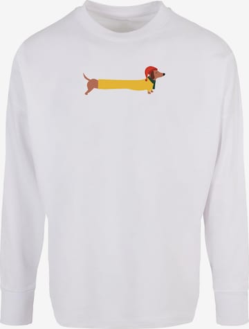 T-Shirt 'Christmas Dog' Merchcode en blanc : devant