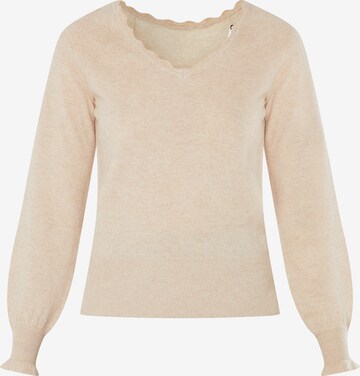 NAF NAF Sweater 'Woolmy' in Beige: front