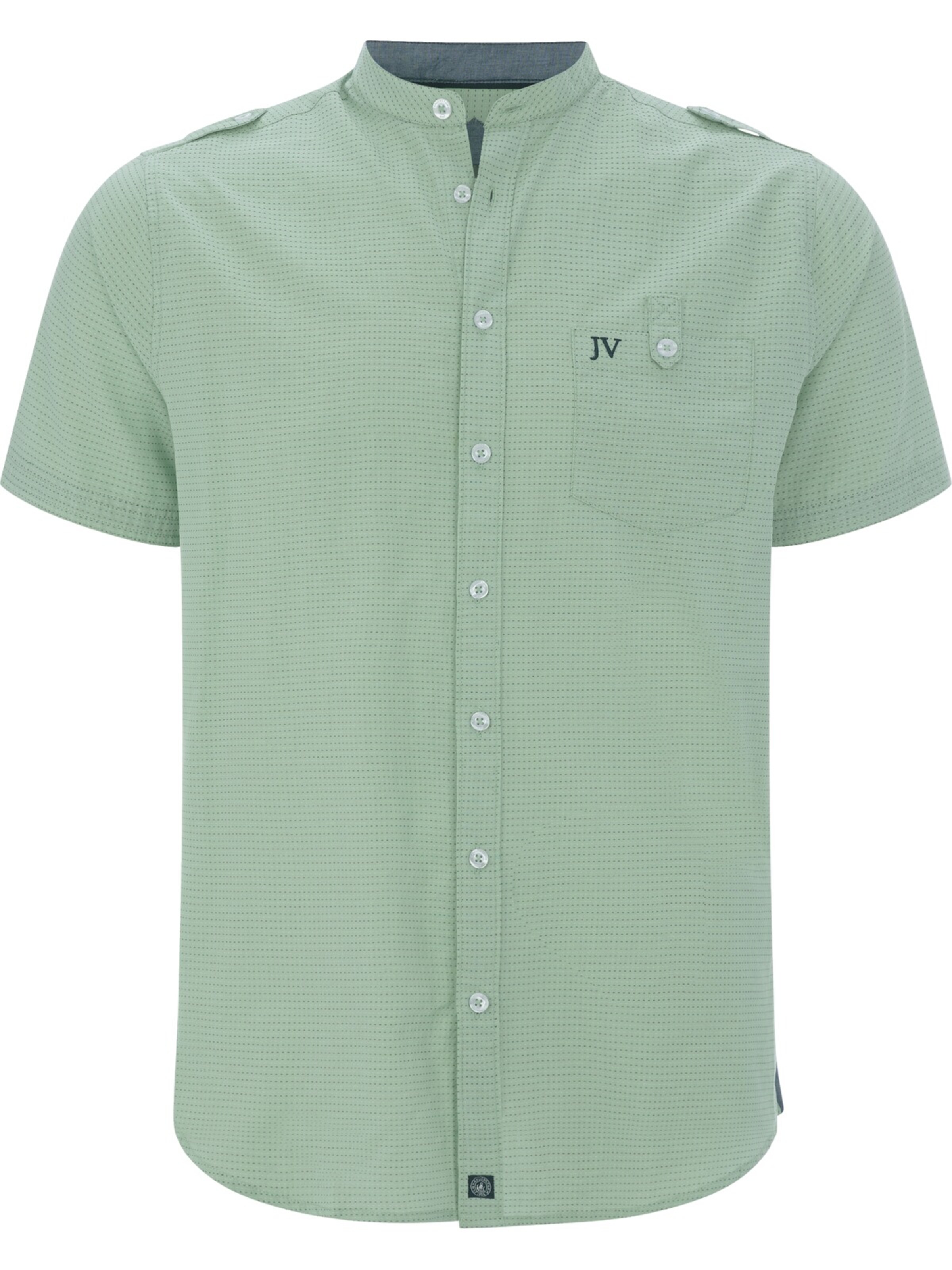 Jan Vanderstorm Comfort Fit Hemd 'Faanik' in Grün: Vorderseite